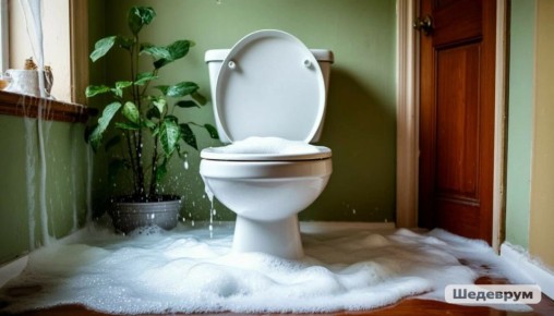 В ЖК «Тихомиров» туалет устроил пенную вечеринку: коммунальщики объяснили это засором