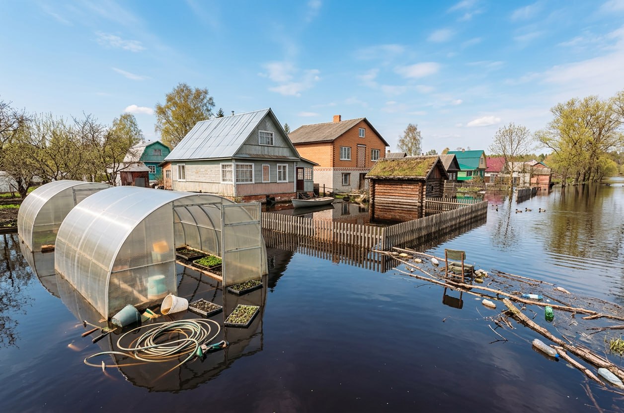 Как бы талая вода не наделала вреда: как уральским садоводам защитить свой участок от потопа