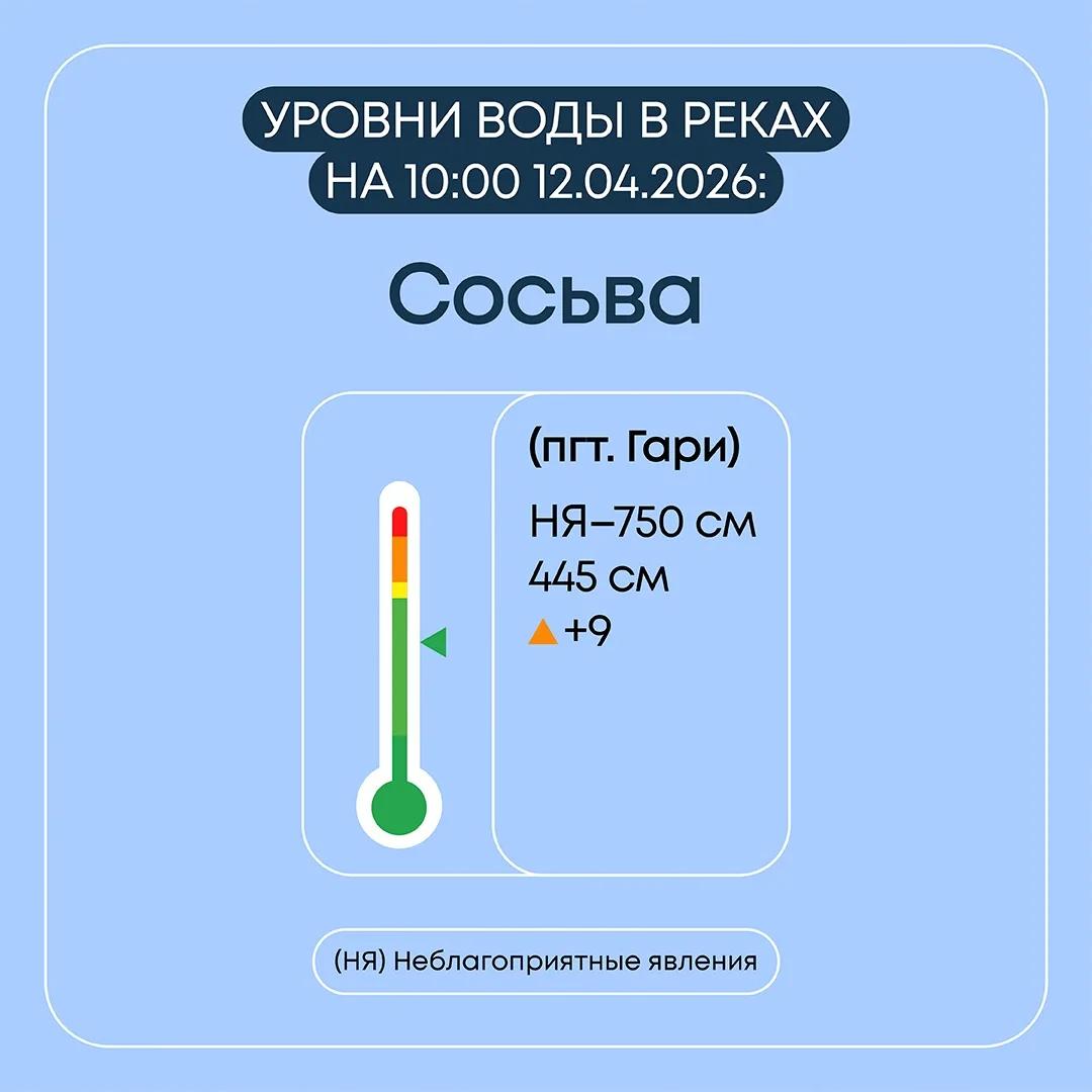 Информация о паводковой ситуации в Свердловской области на 12 апреля 2026 года Информация о паводковой ситуации в Свердловской области на 12 апреля 2026 года