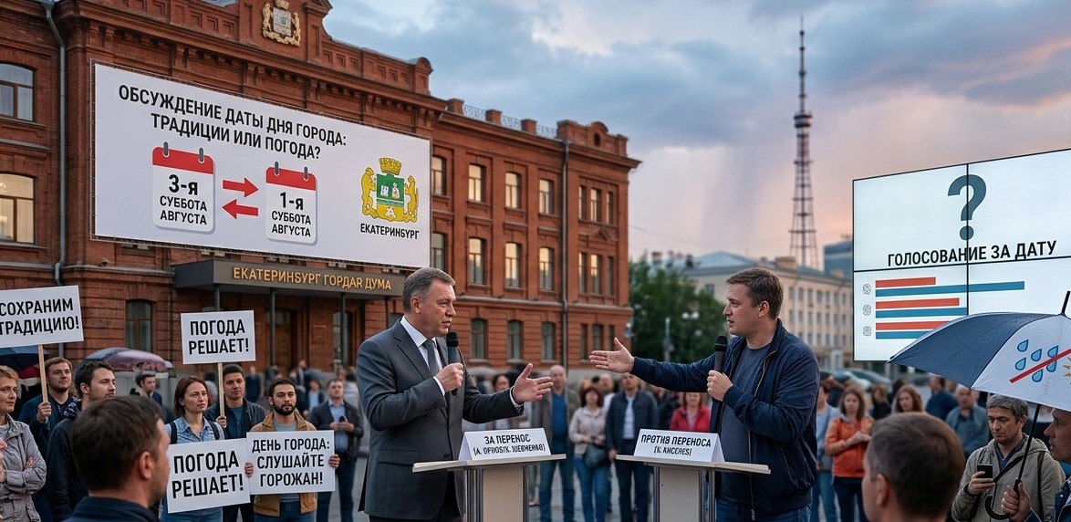 День города в Екатеринбурге могут перенести с третьей субботы августа на первую — из-за дождей и по просьбе РПЦ