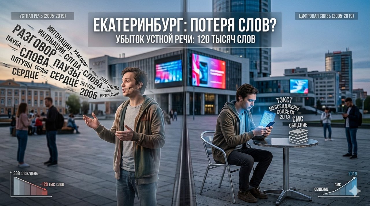 За 14 лет люди стали говорить на 338 слов меньше в день — устная речь уходит в цифровое молчание