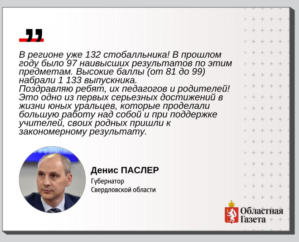 Стали известны первые результаты ЕГЭ уральских выпускников по литературе, химии и истории
