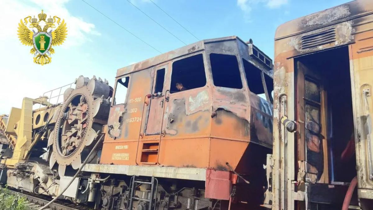Вагон сгорел на станции в Екатеринбурге