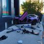 Сиреневый Lamborghini "влетел" в жилой дом в Екатеринбурге