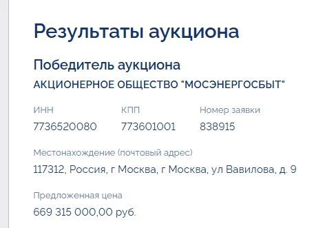 Торги по продаже по продаже муниципального пакета акций АО «Екатеринбургэнергосбыт» признаны состоявшимися