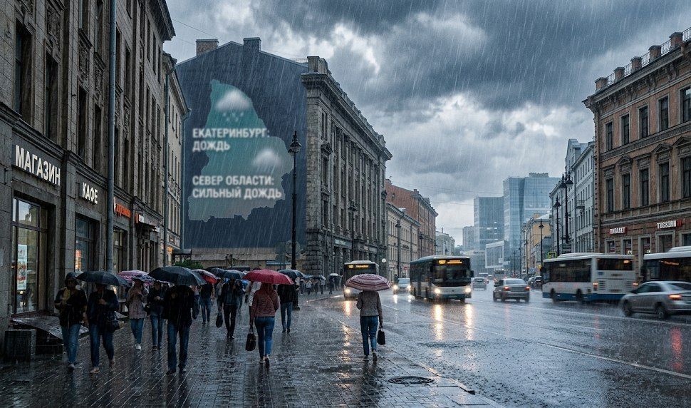 На Средний Урал надвигается циклон с дождями и похолоданием до +16°C