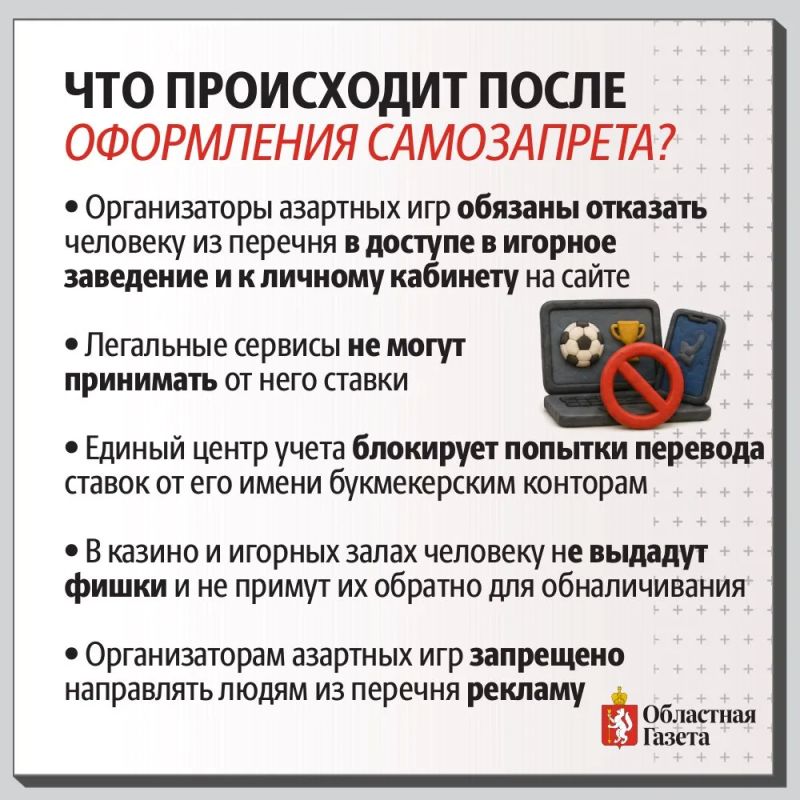 Как действует самозапрет на участие в азартных играх Как действует самозапрет на участие в азартных играх