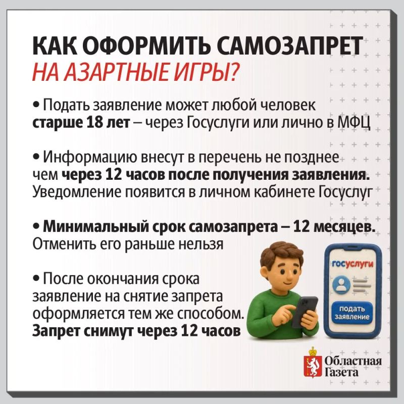 Как действует самозапрет на участие в азартных играх Как действует самозапрет на участие в азартных играх
