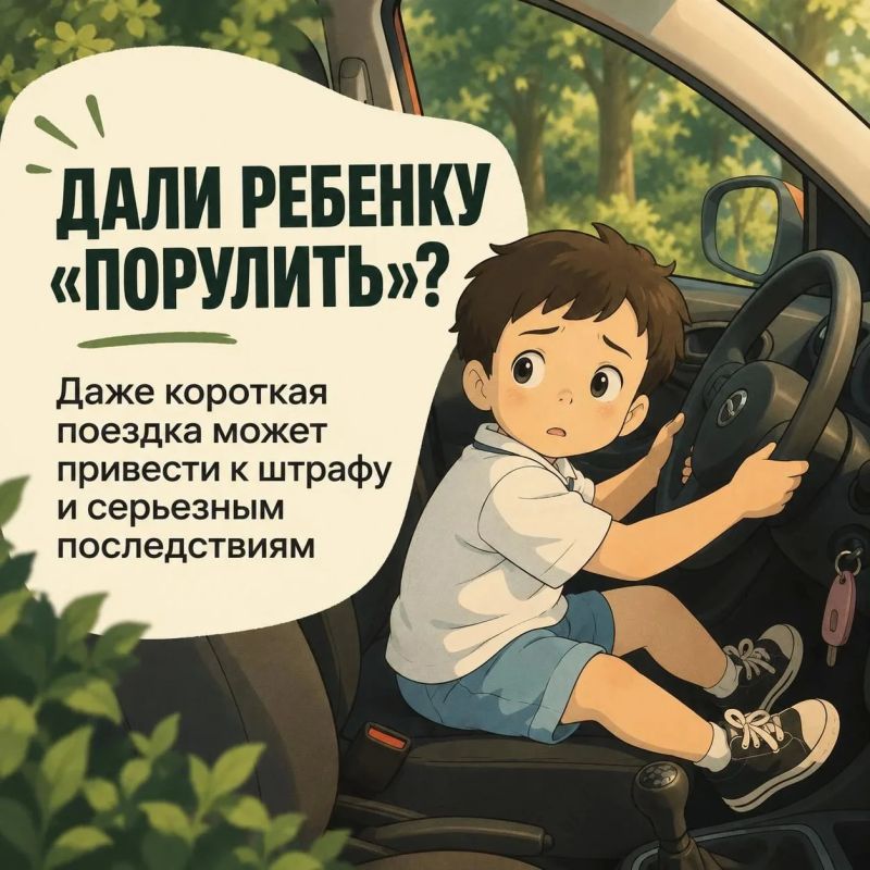 Доверить ребенку руль — не безобидное развлечение