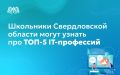 Школьники Свердловской области могут узнать про ТОП-5 IT-профессий
